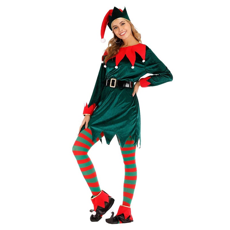 ReneeCho Women's Christmas Costume Elf Set, Large - Image 3